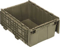 Quantum Storage Systems QDC2115-9 Attached Lid Distribution Container, Gray, Plastic, 16 x 10 x 22