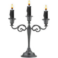 Viscacha 3 Candle Metal Candelabra Candlesticks Holder for Formal Events, Wedding, Church, Holiday D  cor, Halloween Taper Candl