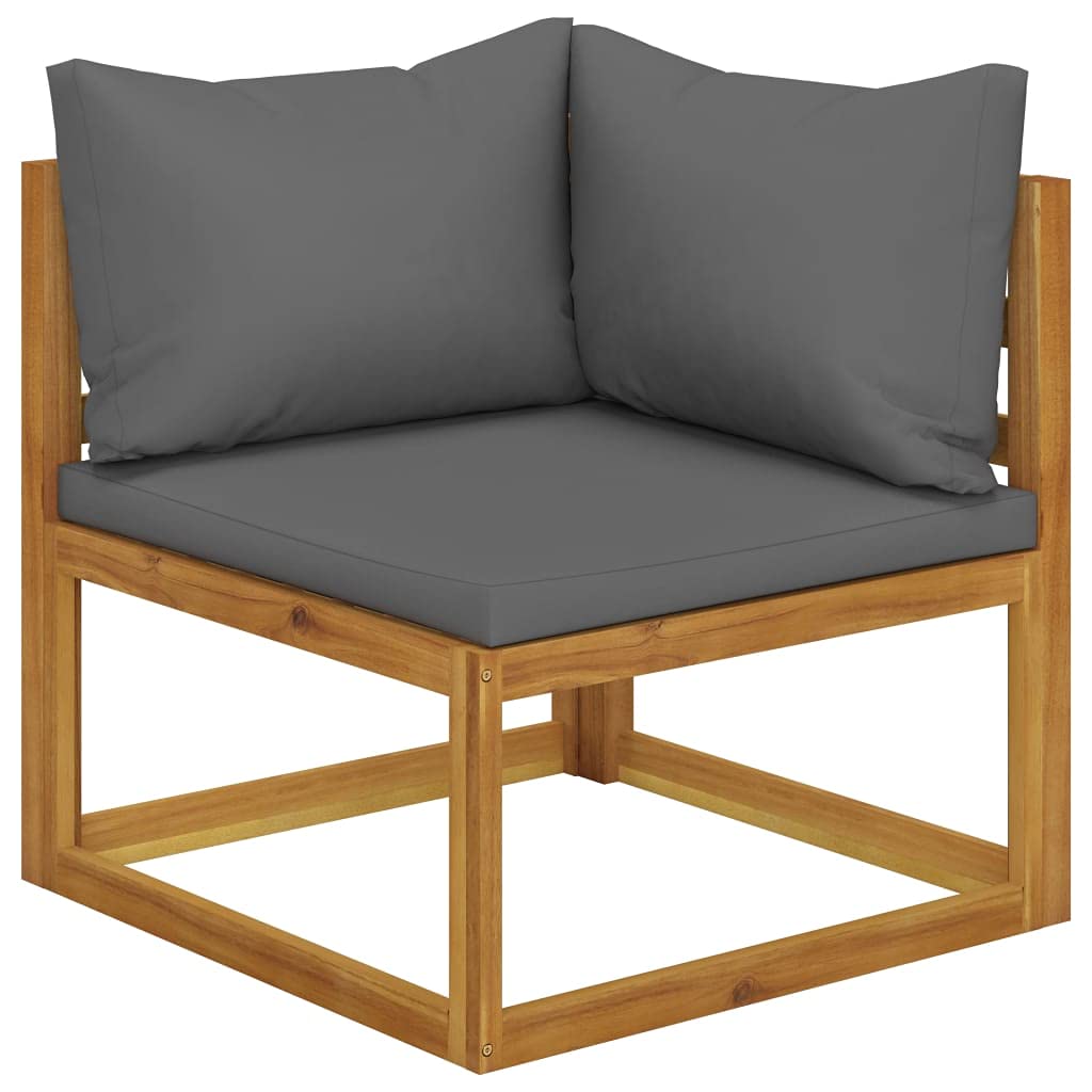 vidaXL Solid Acacia Wood Outdoor Lounge Set - Thumbnail 5