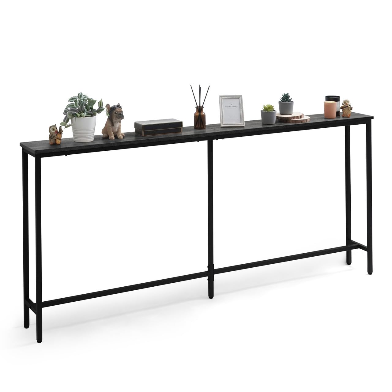 CAPHAUS 71    Narrow Long Console Table for Entryway, Classic Design Sofa Table Narrow Long for Living Room, Skinny Sofa Table, 