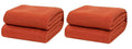 Wavva Plain Fleece 2 Single Bed BlanketsOrange (Set of 2)