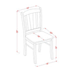 East West Furniture DLC-OAK-W Dublin Dining Chairs - Slat Back Wooden Seat Chairs, Set of 2, Oak