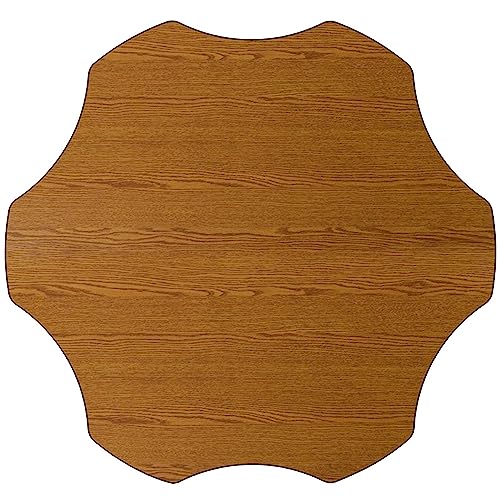 Flash Furniture Wren 60'' Flower Oak Thermal Laminate Activity Table - Height Adjustable Short Legs