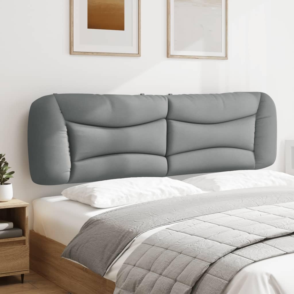 vidaXL Light Gray 72 Hanging Upholstered Headboard Cushion – Breathable Polyester, PP Fiber Filled Comfort, Zipper & Hook-and-Loop Fastener, Versatile Wall Mount