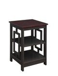 Convenience Concepts Town Square End Table with Shelves, 15.75"L x 15.75"W x 23.5"H, Espresso
