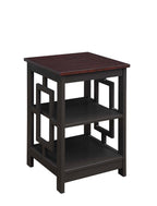 Convenience Concepts Town Square End Table with Shelves, 15.75"L x 15.75"W x 23.5"H, Espresso