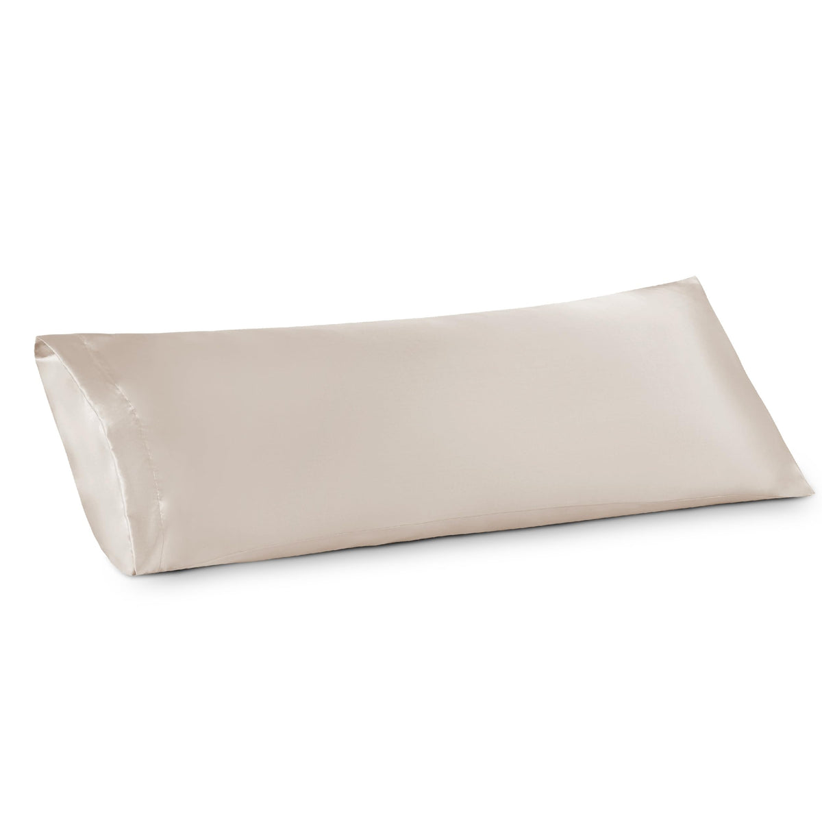 Bedsure Body Pillow Cover Beige 20X54 Inches - Super Soft Silky Satin Long Pillowcases - Envelope Closure Body Pillow Pillowcase