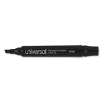 Universal Permanent Markers, Chisel Tip, Black, Dozen (Unv07051)
