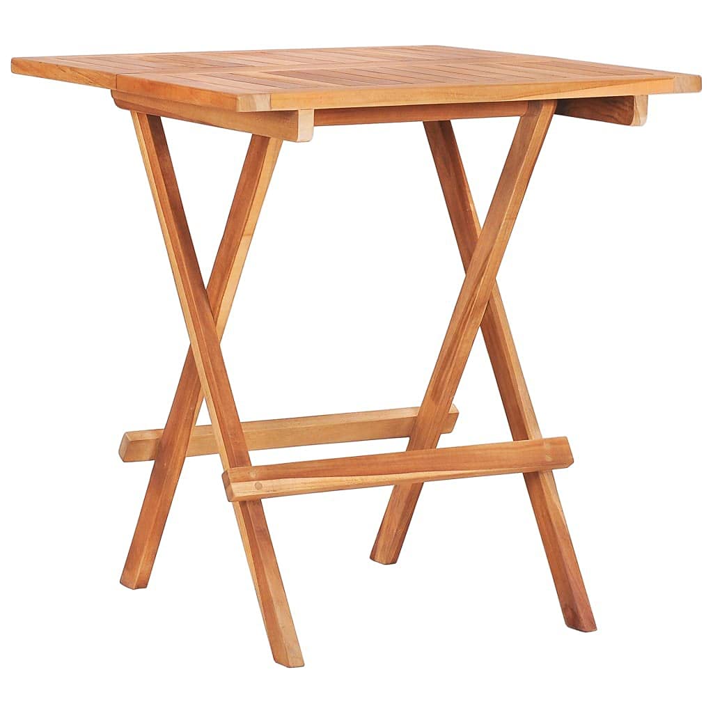 vidaXL Bistro Table, Folding Patio Table, Outdoor Dining Table, Garden Furniture for Front Porch Deck Lawn Backyard Balcony, Far