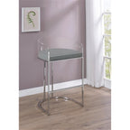 Coaster Furniture Acrylic Back Bar Stools Grey and Chrome (Set of 2) 183406