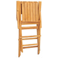 vidaXL Folding Patio Chairs 4pcs Set - 21.7x24.4x35.4 - Teak Wood Outdoor Seating - Foldable, Space-Saving Design - Smooth, Refi