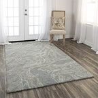 Alora Decor Peace 8'9" X 11'9" Abstract Gray/Gray Hand-Tufted Area Rug