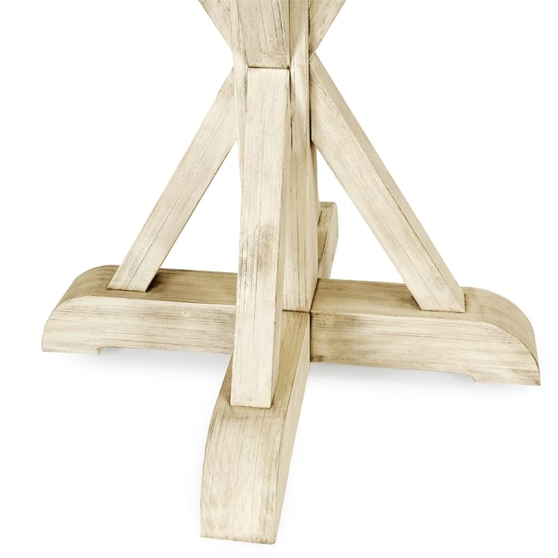 Kosas Home Gerald 47&Quot; Oval Solid Pine Wood Dining Table In Sunbleached Ivory