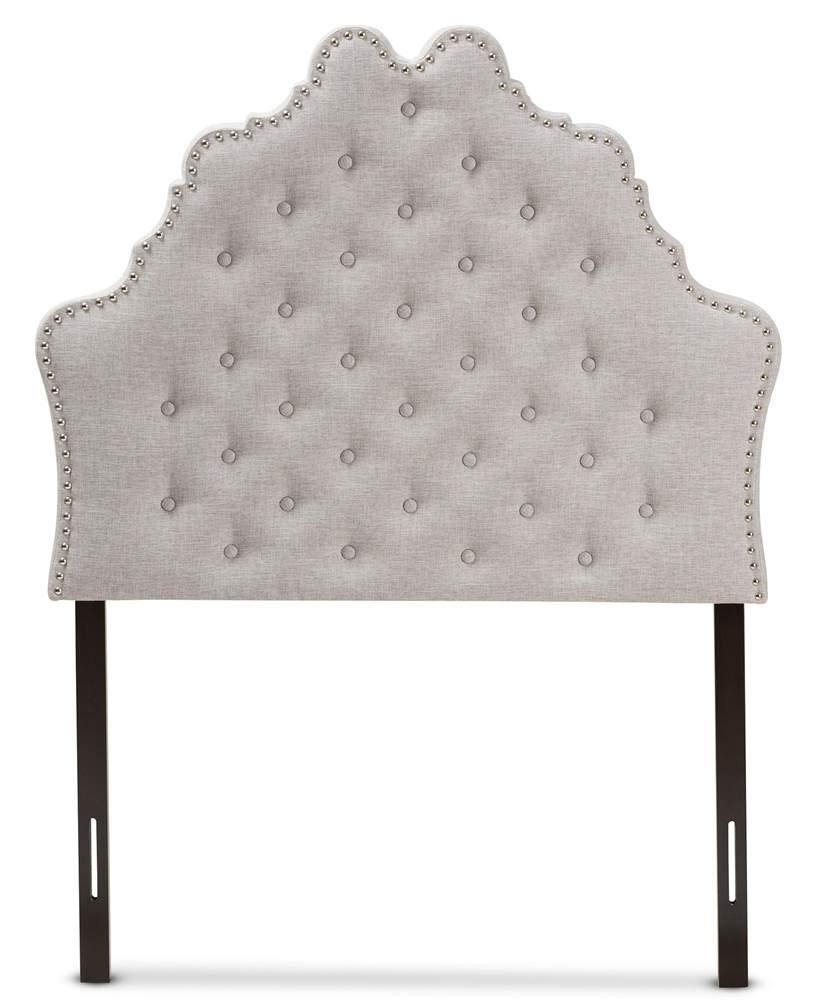 Baxton Studio Hilda Modern and Contemporary Greyish Beige Fabric Twin Size Headboard