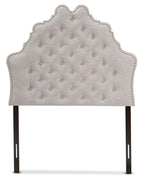 Baxton Studio Hilda Modern and Contemporary Greyish Beige Fabric Twin Size Headboard
