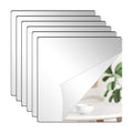 DARENYI 6Pcs Acrylic Mirror Tiles, 8 x 8 x 0.07 Mirror Sheets for Walls Decor, Self-Adhesive Mirror Stickers, Square Mirro