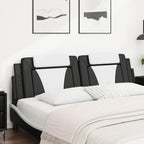 vidaXL Upholstered Headboard Cushion in Faux Leather-Black/White 72-Wall Mountable/Pillow Design
