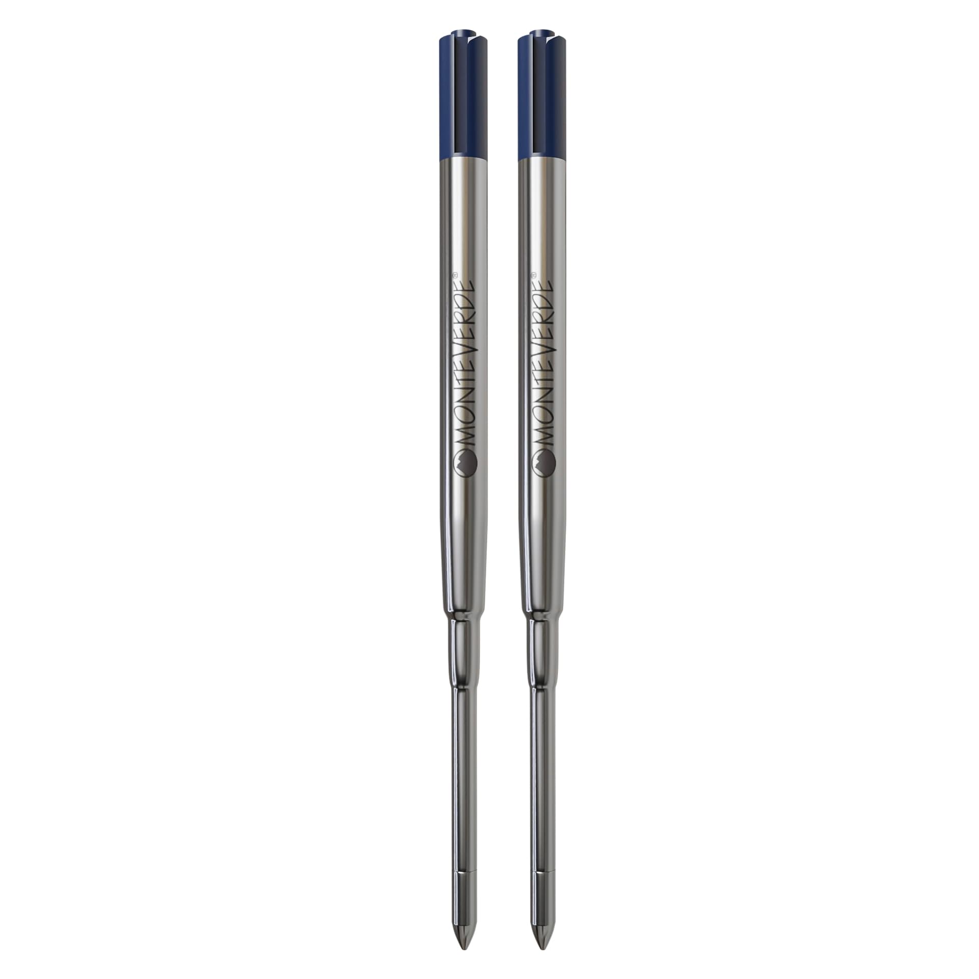 Monteverde Ballpoint Refill To Fit Parker Style Ballpoint Pens, Extra Fine, Pack Of 2, Blue/Black (P112Bb)