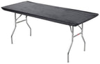 Kwik-Covers 6' Rectangular Plastic Table Covers 30' X 72' (6 Feet), Bundle Of 10 - Indoor Or Outdoor Fitted Table Covers For Banquet Tables (Black)