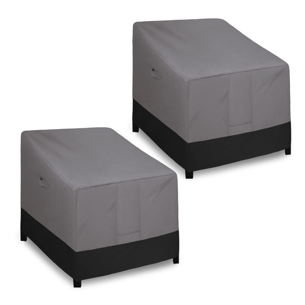 Easy-Going Waterproof Deep Seat Outdoor Lounge Chair Cover, Heavy Duty Patio Couch Cover, Windproof Outdoor Furniture Cover With Air Vent (2 Pack-33.5Wx40Dx36H Inch, Camel/Dark Brown)