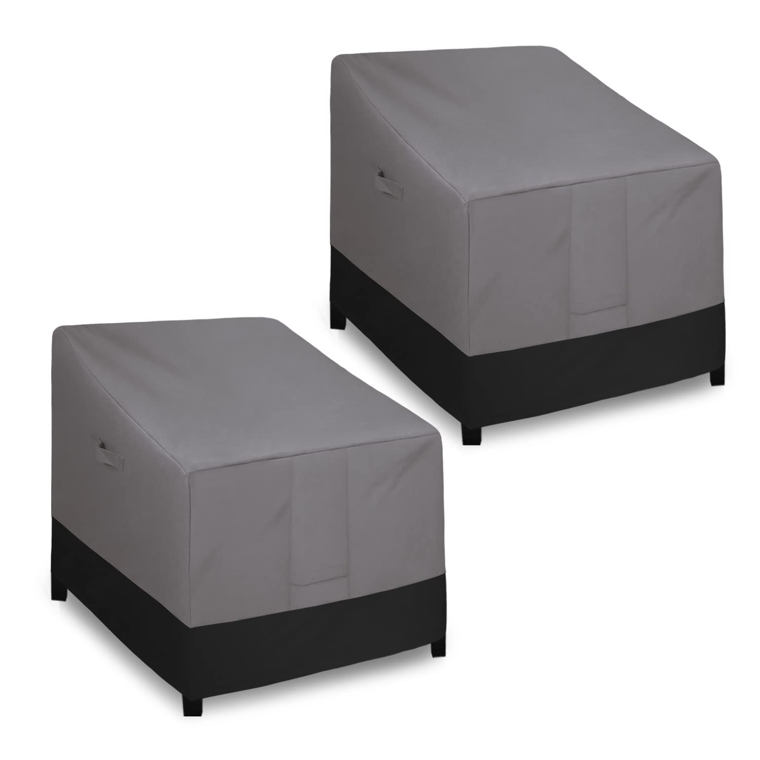 Easy-Going Waterproof Deep Seat Outdoor Lounge Chair Cover, Heavy Duty Patio Couch Cover, Windproof Outdoor Furniture Cover With Air Vent (2 Pack-33.5Wx40Dx36H Inch, Camel/Dark Brown)