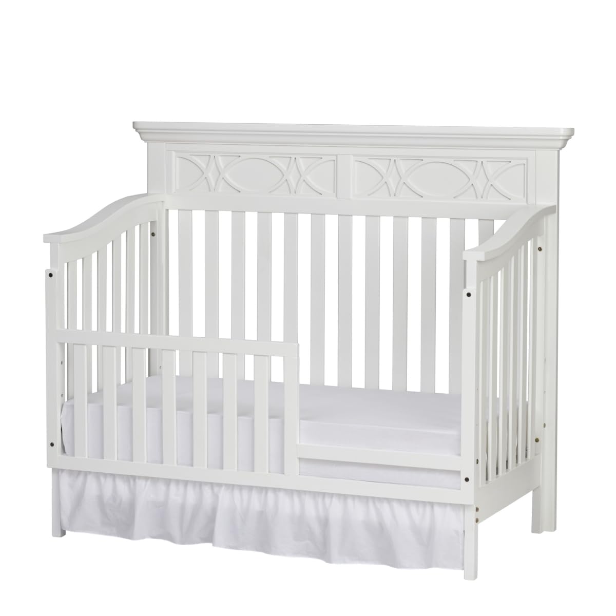 HomeRoots 530225 Solid & Manufactured Wood Standard Four in One Convertible Crib White