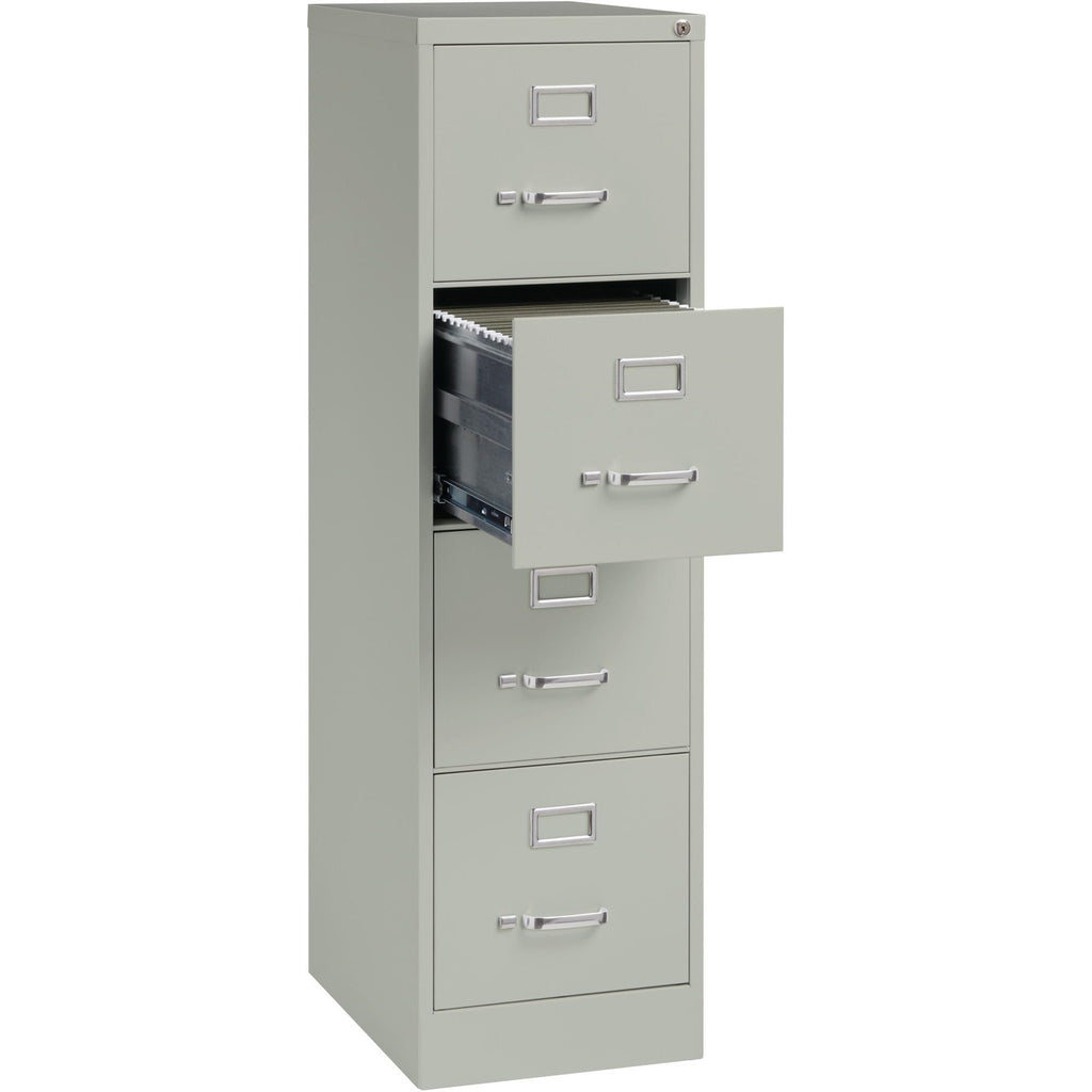 Lorell 4-Drawer Vertical File, 15 by 22 by 52, Light Gray