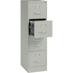 Lorell 4-Drawer Vertical File, 15 by 22 by 52, Light Gray