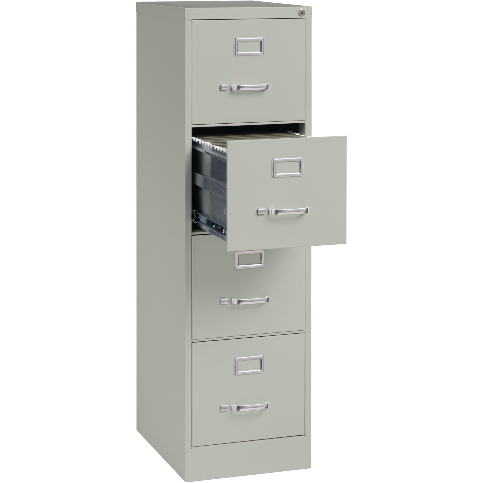 Lorell 4-Drawer Vertical File, 15 by 22 by 52, Light Gray