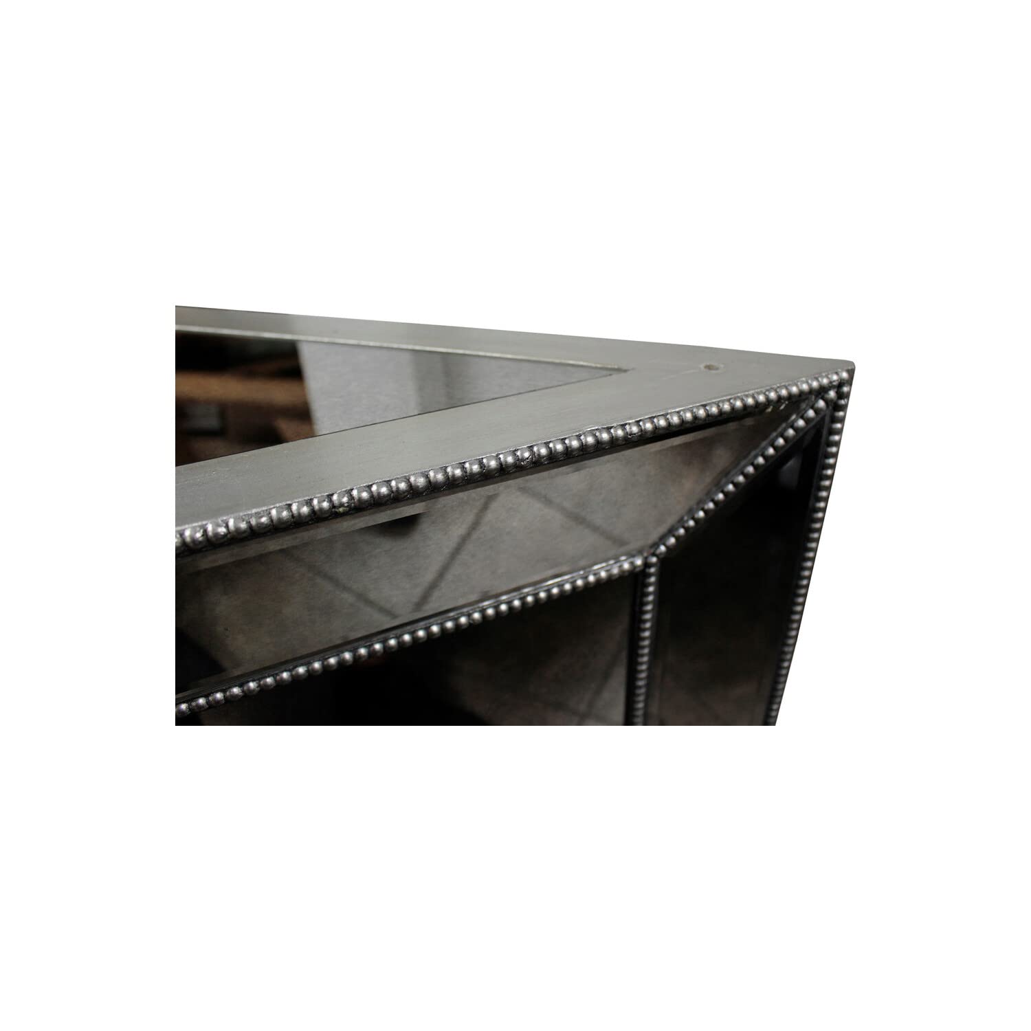 Best Master Nicolette 72&quot; Solid Wood Dining Table In Mirrored Silver