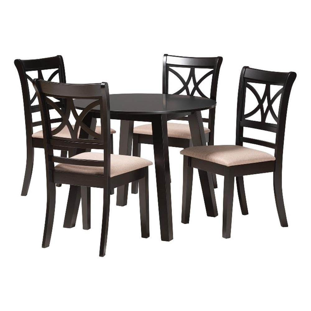 Baxton Studio Clarke 5-Piece Dining Set - Thumbnail 2