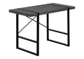 Monarch Specialties 7660 Computer Desk, Home Office, Laptop, 48 L, Work, Metal, Laminate, Grey, Black, Contemporary, Modern Desk