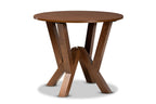 Baxton Studio Marian Modern and Contemporary Grey Fabric Upholstered and Walnut Brown Finished Wood 5-Piece Dining Set