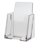 Sourceone.Org Premium Vertical Clear Business Card Holder, Slant Back
