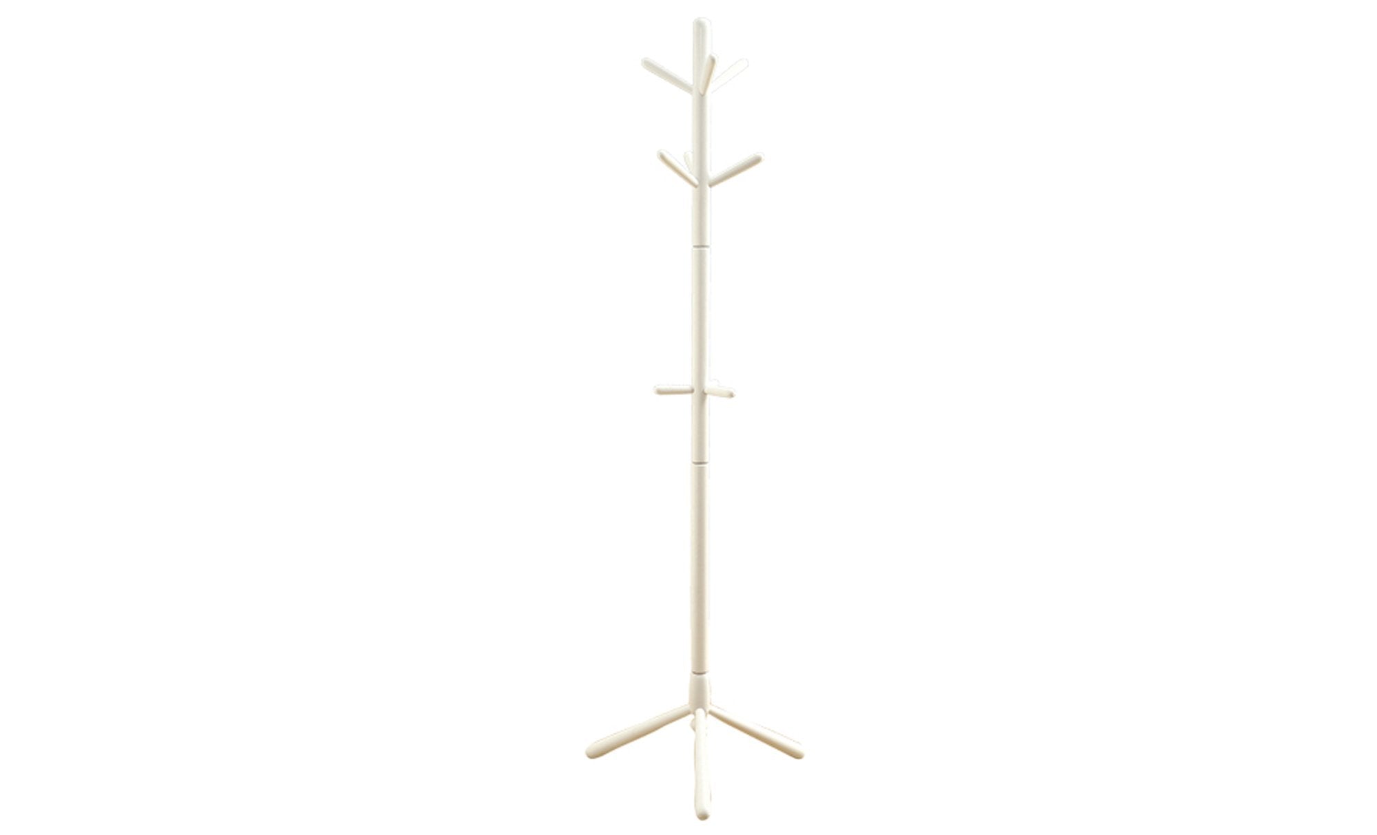 COAT RACK - 69"H / WHITE WOOD CONTEMPORARY STYLE