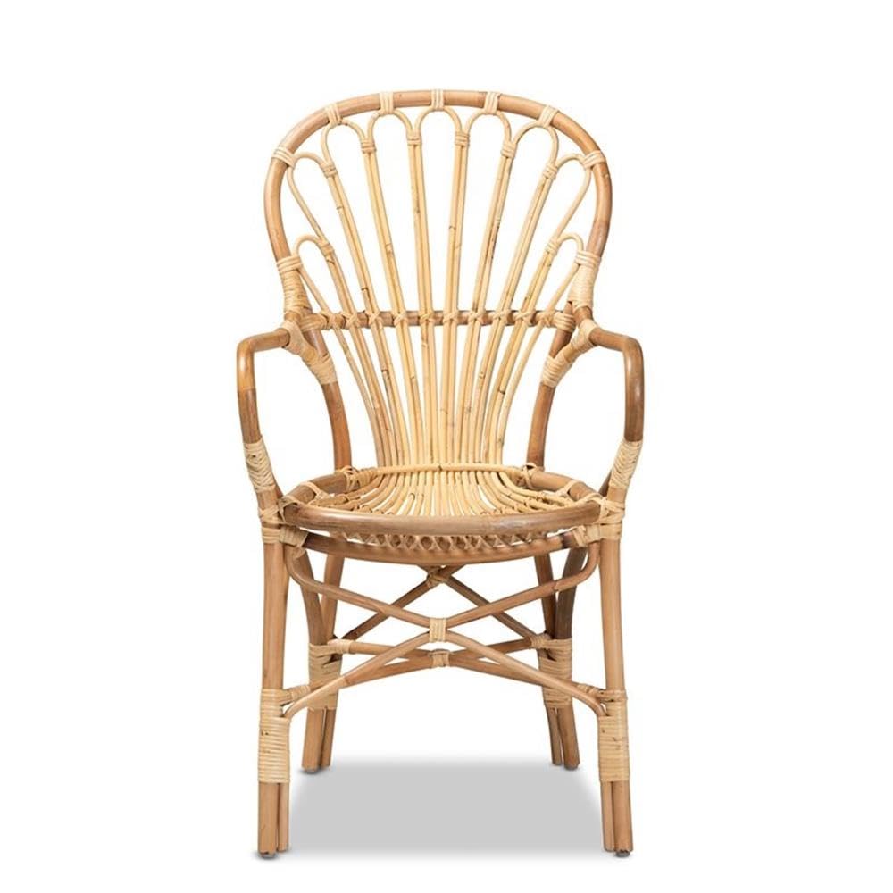 Baxton Studio Sheraton Modern and Contemporary Natural Finished Rattan Dining Chair