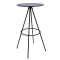 Neos Modern Furniture Metal Legs Bar Table, Black