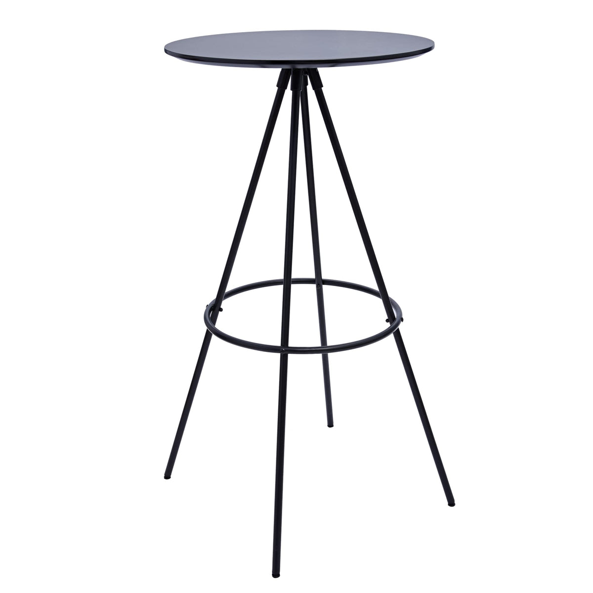 Neos Modern Furniture Metal Legs Bar Table, Black