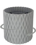 Lebenrich Rotating Pen Pencil Holder For Desk, 5 Slots Unique Grey Desk Pen Organizer Easthetic Desktop Supplies And Accessories