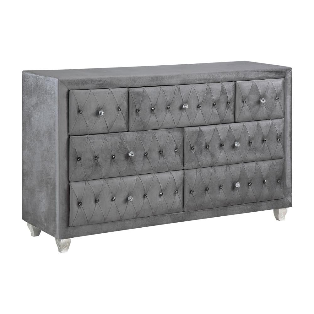 Coaster Home Furnishings Deanna Modern Classic 61-inch 7-Drawer Bedroom Dresser Clothing Storage Cabinet Wide Chest of Drawers Organizer Unit Grey 205103