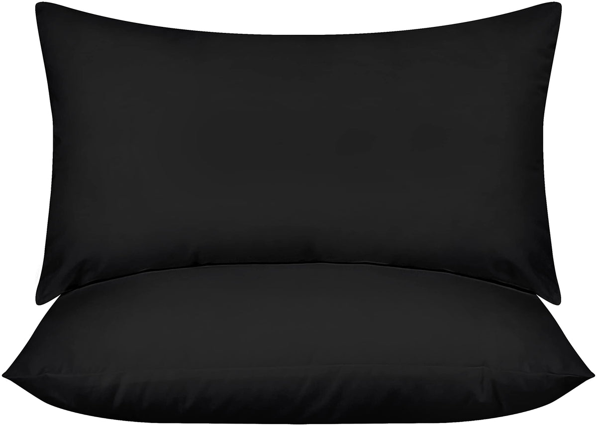 Utopia Bedding Throw Pillows Insert (Pack Of 2, Black) - 12 X 20 Inches Bed And Couch Pillows - Indoor Decorative Pillows