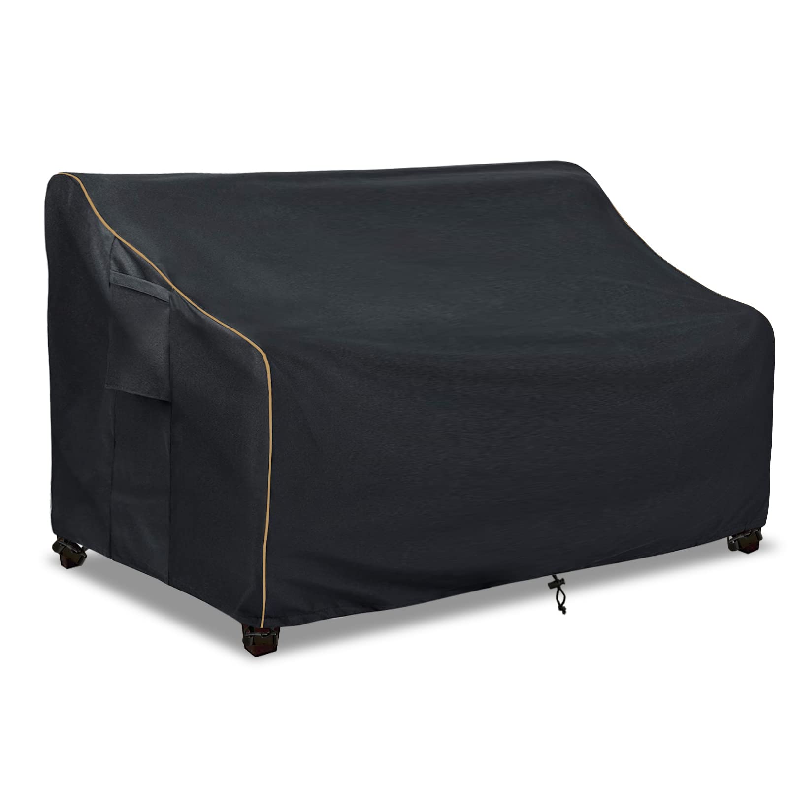 Lsongsky Patio 3-Seater Sofa Cover,Outdoor Couch Cover Fits Up To 79W X 38D X 35H Inches,100% Waterproof Heavy Duty Patio Furniture Covers,Black