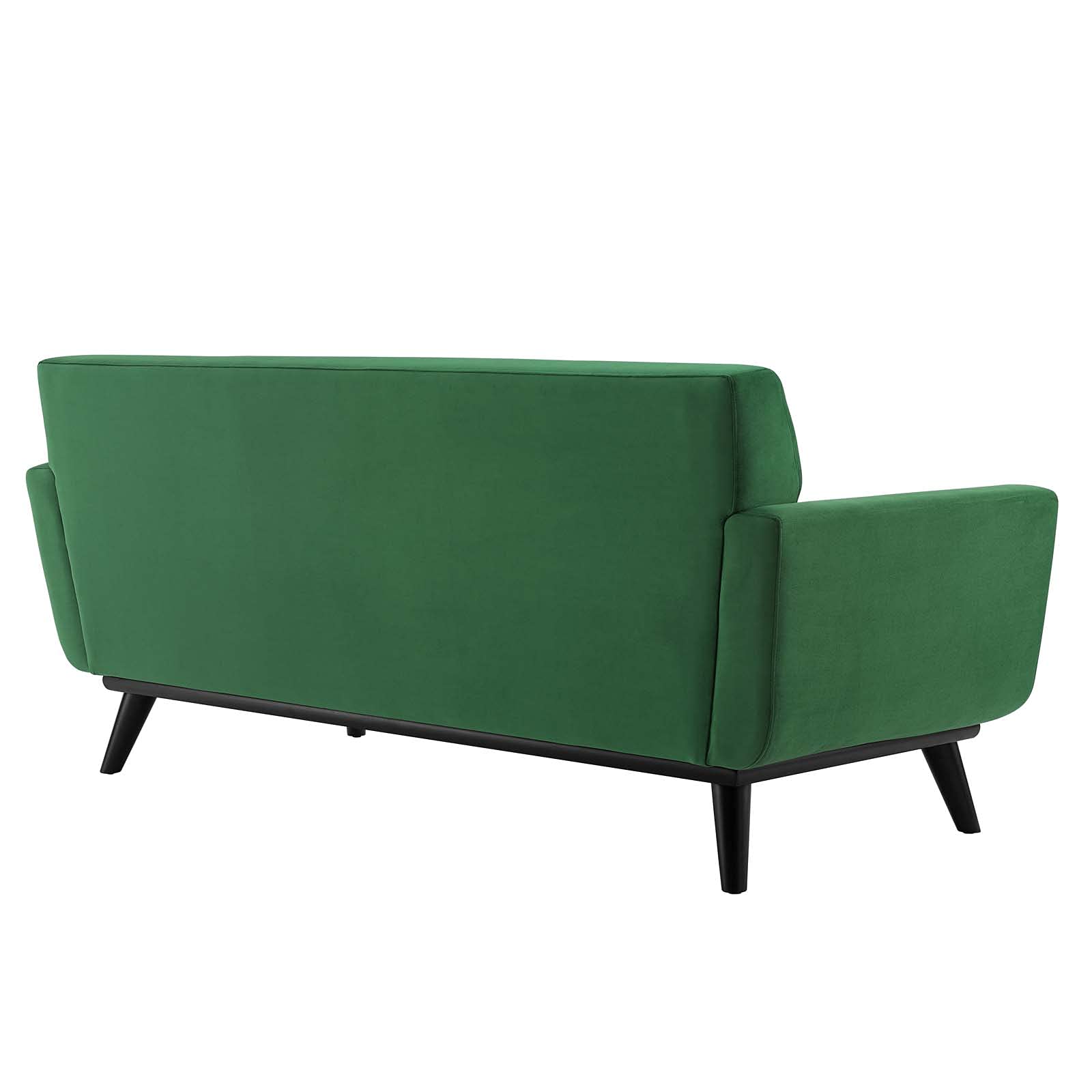 Modway Engage Channel Tufted Performance Velvet Loveseat in Emerald