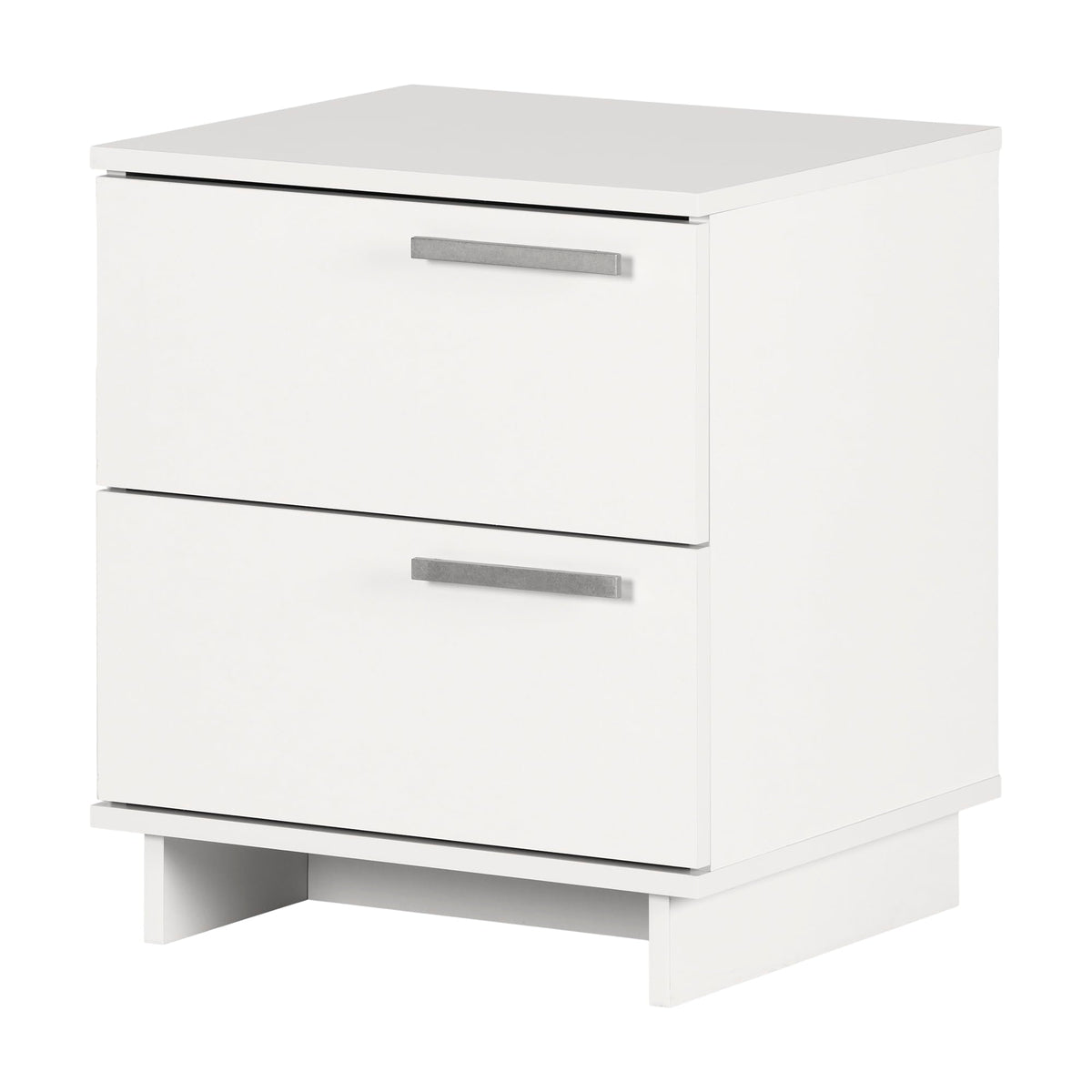 South Shore Cavalleri Nightstand With 2 Drawers, Pure White