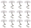 Royee 12 Pcs Twisty Pins Clear Head Screws Fasteners For Upholstery Slipcovers Bed Skirts Sofa Car Van Home Furniture Hold Bed S