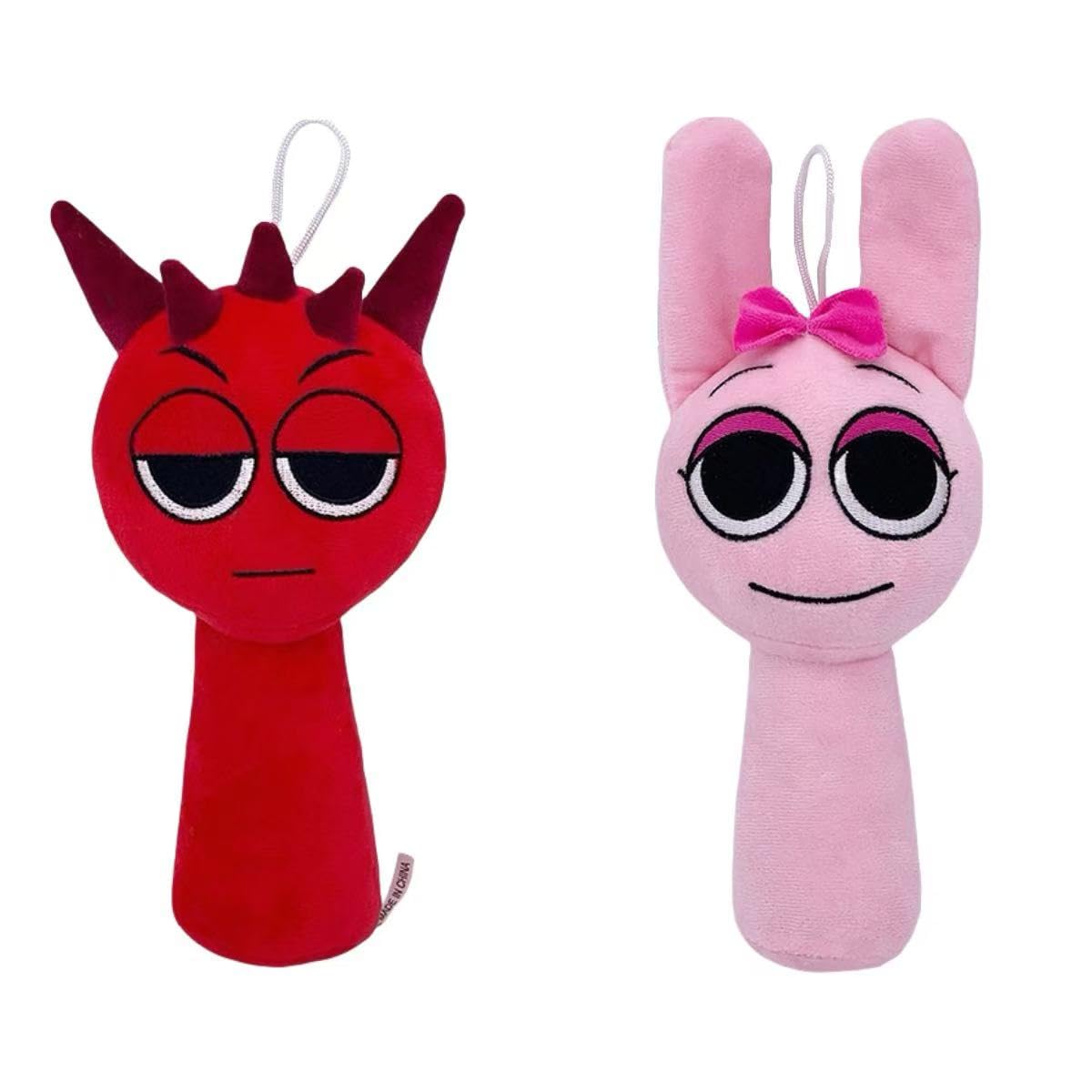 Sprunki Plush,10In Sprunki Game Plush, Realistic Cute Soft Stuffed Animal Doll Pillos Game Fans Boy Girl Kids(Sprunki-2Pcs-2)