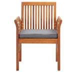 vidaXL 4X Solid Wood Acacia Patio Dining Chairs with Cushions Garden Outdoor Leisure Dining Dinner Dinette Lounge Seat Armchair Furniture