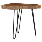 Coffee Table (23.6"-27.5")x17.7" Teak Wood