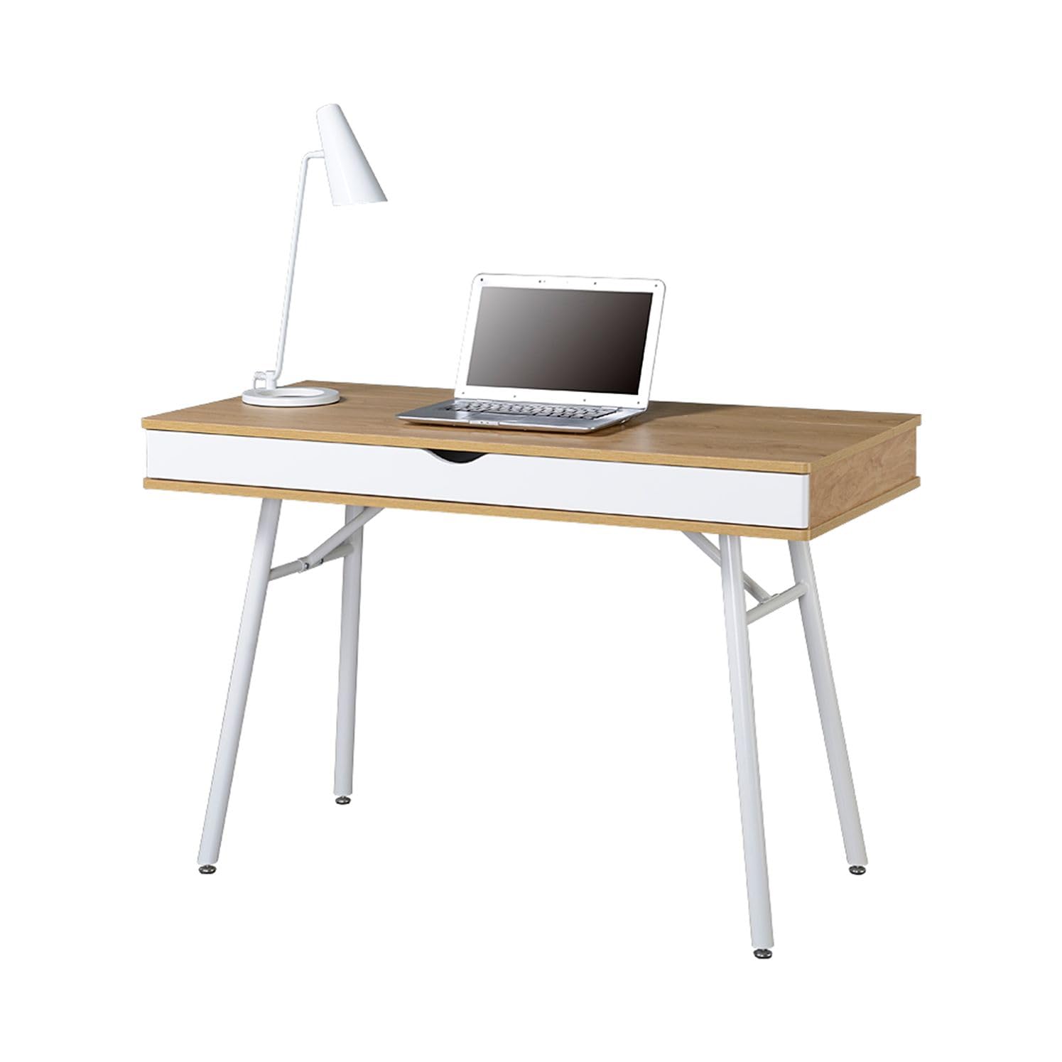 Techni Mobili Modern Multi Computer Desk With Storage, 30&quot; X 21.7&quot; X 45.3&quot;, Pine