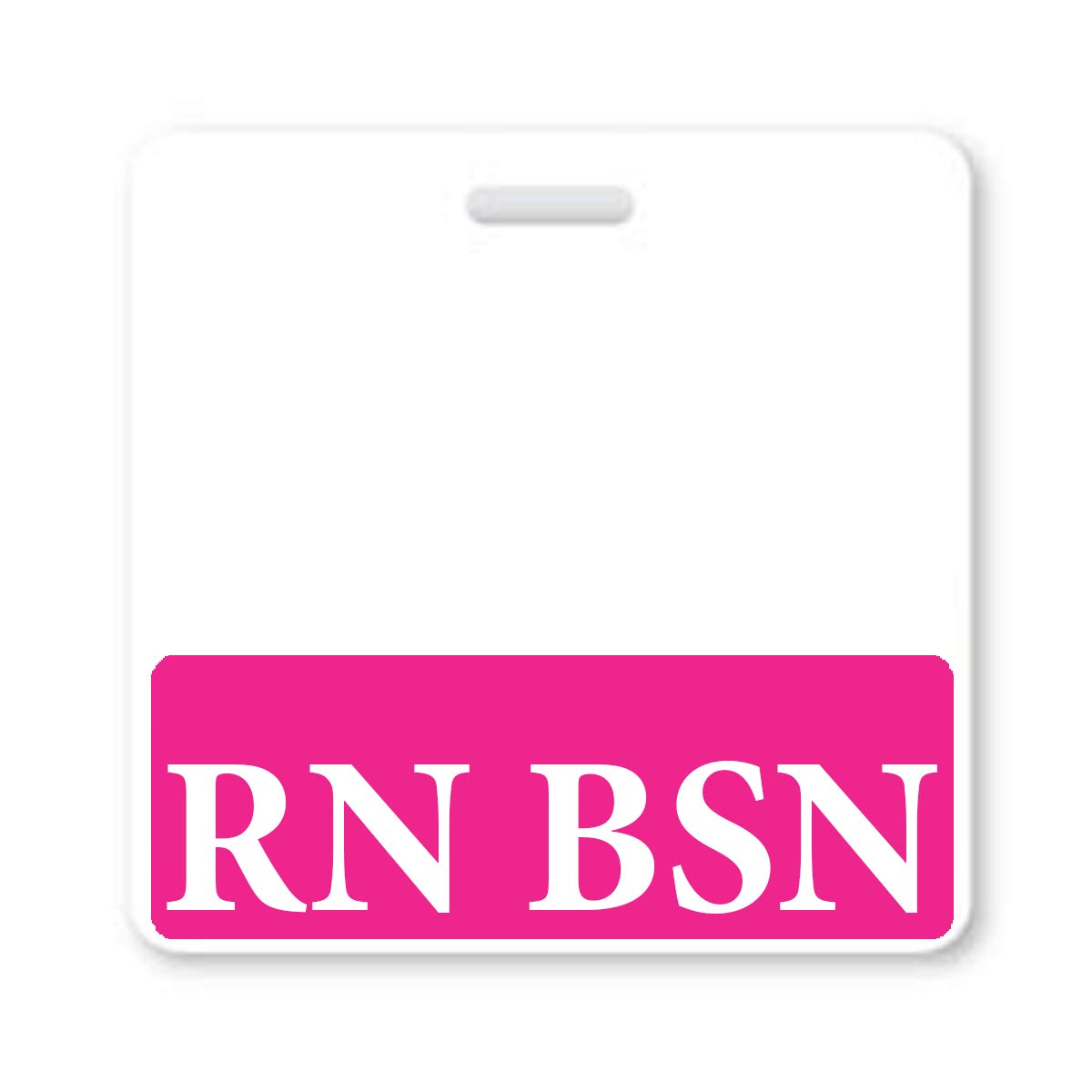 Rn Bsn Badge Buddy - Horizontal- Heavy Duty Spill Proof & Tear Resistant Cards - 2 Sided - Quick Role Identifier Id Buddy For Bs